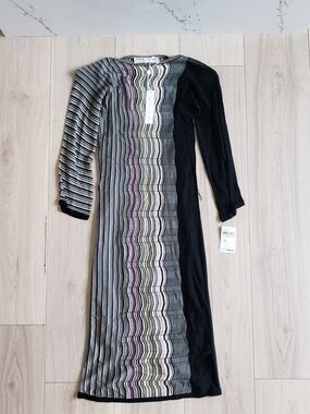 Trina Turk Knit Sweater Dress Stripes Bodycon